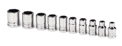 Jeu de 10 douilles courtes anglo-saxonnes Flank Drive&reg; Xtra &agrave; 6 pans &agrave; prise 1/4