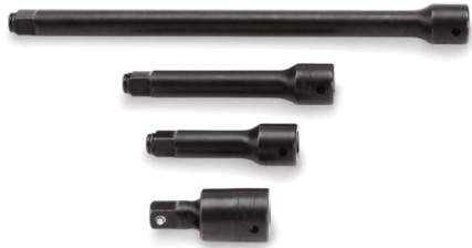 Jeu de rallonges d'impact avec connexion &agrave; bille, 4-pi&egrave;ces&nbsp; (76 &ndash; 129 - 286 mm avec connexion &agrave; bille)