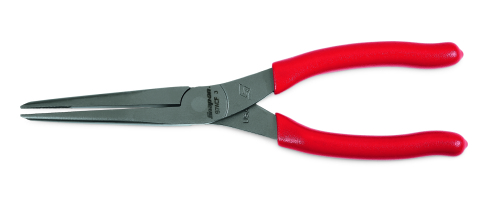 Pince &agrave; bec demi-ronde droit longue Talon Grip&trade;, rouge (L = 229 mm.)