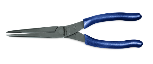 Pince &agrave; bec demi-ronde droit longue Talon Grip&trade;, Power bleu (L = 229 mm.)