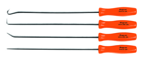 Poin&ccedil;ons, crochets et pics avec lame longue, 4-pi&egrave;ces, orange