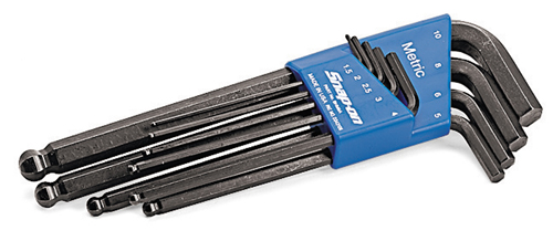 Bolkop inbussleutelset, 9-delig (1,5 - 10 mm.)
