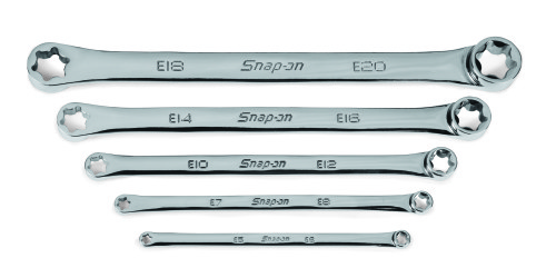 Jeu de 5 cl&eacute;s polygonales TORX&reg; (E5 - E20)