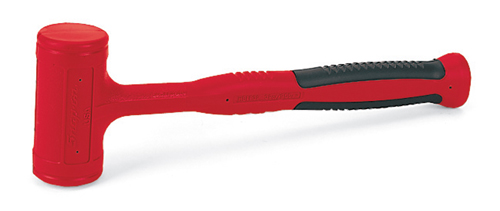 Terugslagvrije kunststof hamer met ergonomisch handvat, 900 gram (rood)