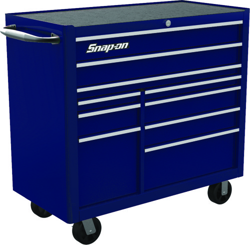 10-ladige Snap-on&reg; robuuste gereedschapswagen, midnight bleu met titanium trim