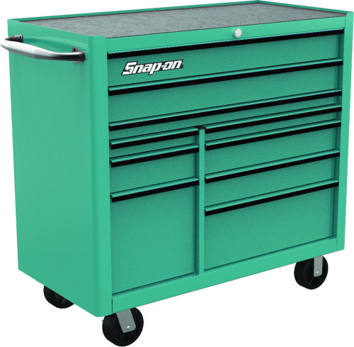 10-ladige Snap-on&reg; robuuste gereedschapswagen, teal met zwarte trim