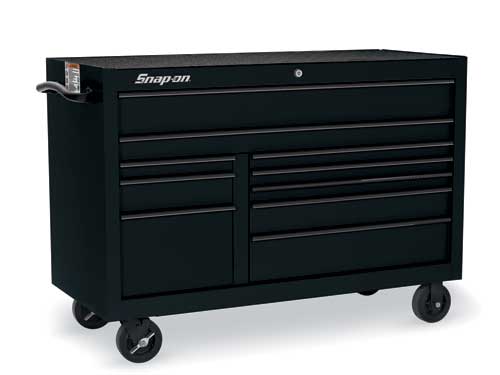 10-Ladige gereedschapswagen uit de Classic series, zwart met zwarte trim