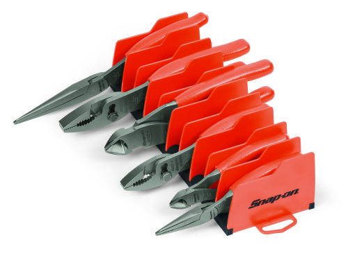 Jeu de pinces avec support de rangement, orange