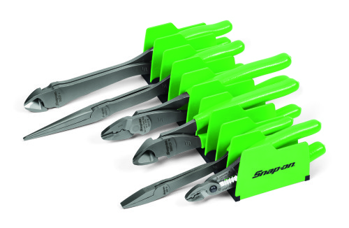 Jeu de pinces longues support de rangement, vert