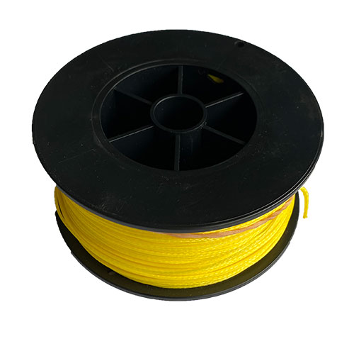 Uitsnijdraad geel fiber, 260 kg. Trekkracht