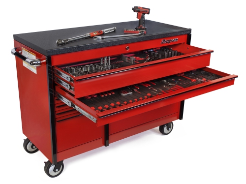 Composition Master de 328 outils dans une servante Snap-on® rouge avec finition noire et système Tool contrôle