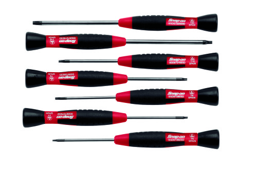 Jeu de 7 tournevis ESD TORX® miniatures à prise coussinée