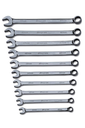 Ring/steeksleutelset met Flank Drive&reg; in de ring en Flank Drive&reg; Plus in de steek, 12-kant, 10-delig (10 - 19 mm.)