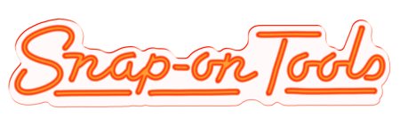 Enseigne neon r&eacute;tro (orange)