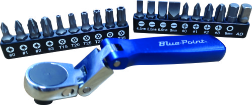 Jeu d'embouts 1/4'' avec cliquet p 21-pi&egrave;ces (Blue-Point&reg;)