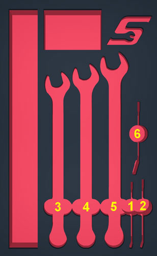ToolBed pour jeu de clés  noir/rouge