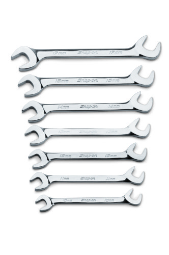 Jeu de cl&eacute;s &agrave; fourche &agrave; 4 angles, 30&deg;/60&deg;, 7 pi&egrave;ces &nbsp;(10 &ndash; 15 et 17 mm)