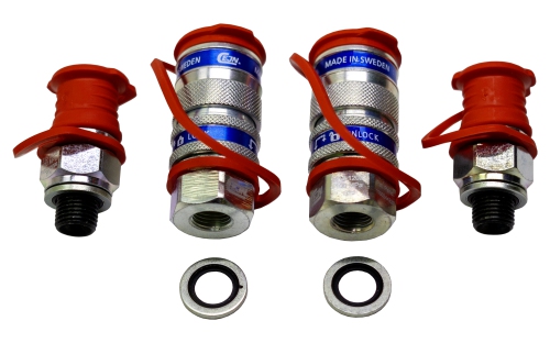 Druppelvrije snelkoppelingsset t.b.v. W0300025